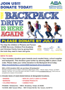 ABA - 2020 BACKPACK DRIVE DONATIONS - McCraren Compliance