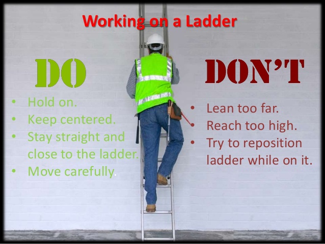 ladder safety dos and donts